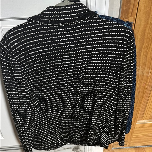 St. John Striped Black and White Blazer - Picture 6 of 8